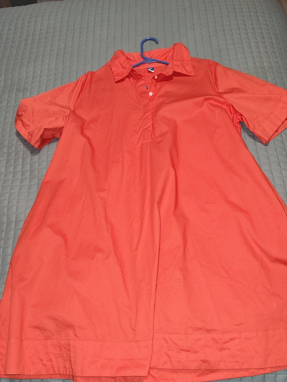 Old Navy Coral-Orange Asymmetrical Polo Dress